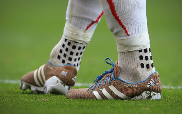 football under socks